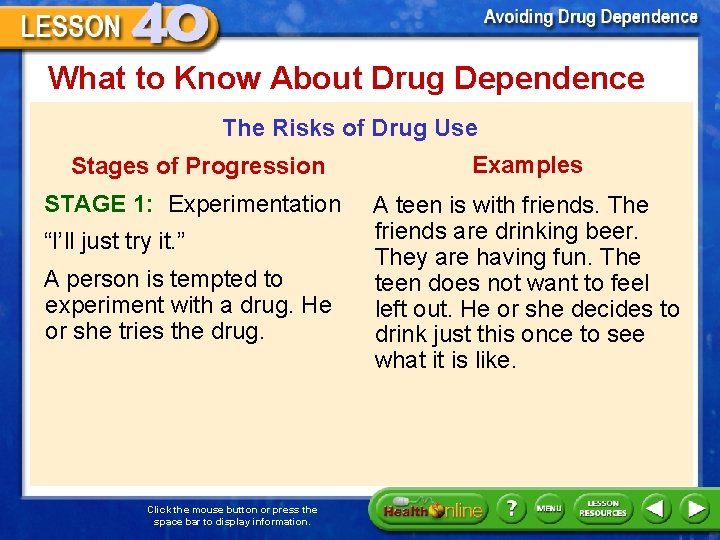 What to Know About Drug Dependence The Risks of Drug Use Stages of Progression