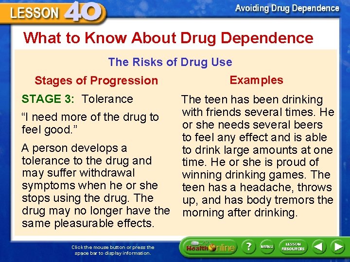 What to Know About Drug Dependence The Risks of Drug Use Stages of Progression