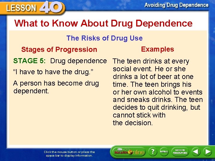 What to Know About Drug Dependence The Risks of Drug Use Stages of Progression