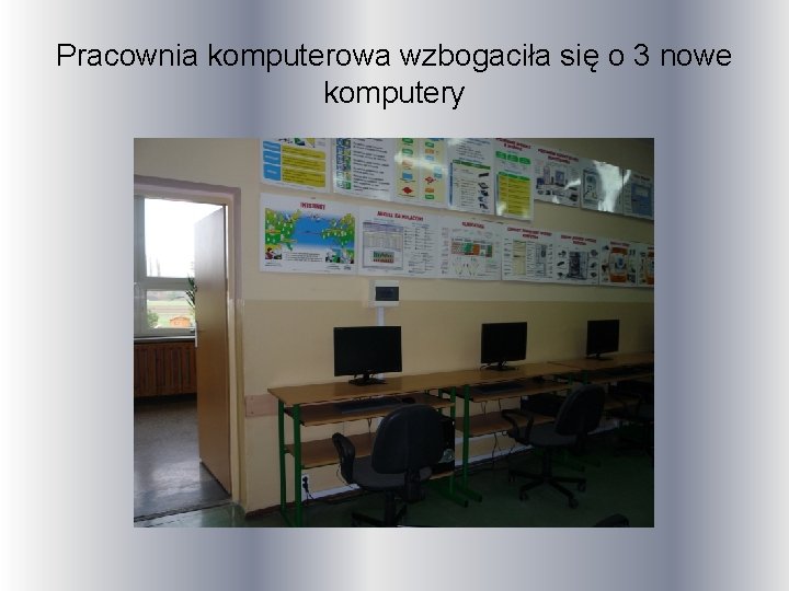 Pracownia komputerowa wzbogaciła się o 3 nowe komputery 