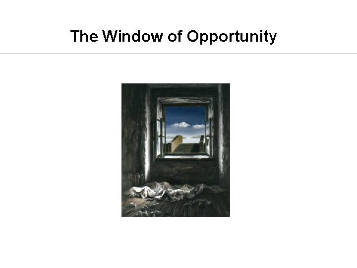 The Window of Opportunity 