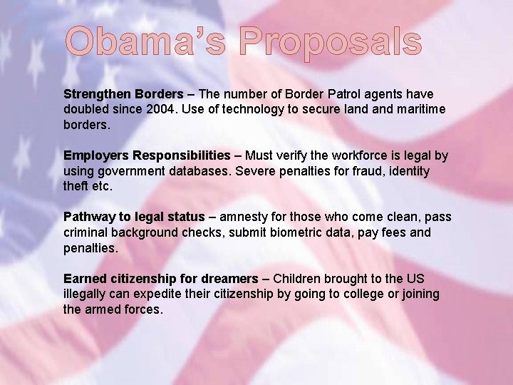 Obama’s Proposals Strengthen Borders – The number of Border Patrol agents have doubled since