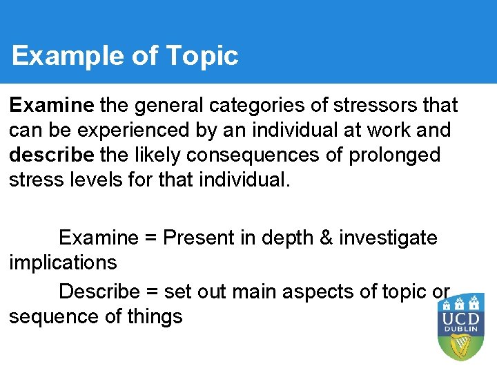 Example of Topic Examine the general categories of stressors that can be experienced by Example of Topic Examine the general categories of stressors that can be experienced by