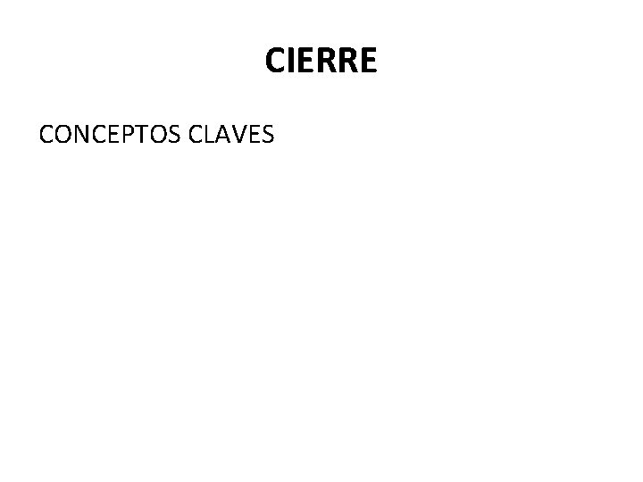 CIERRE CONCEPTOS CLAVES 