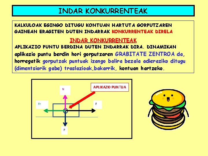 INDAR KONKURRENTEAK KALKULOAK EGINGO DITUGU KONTUAN HARTUTA GORPUTZAREN GAINEAN ERAGITEN DUTEN INDARRAK KONKURRENTEAK DIRELA