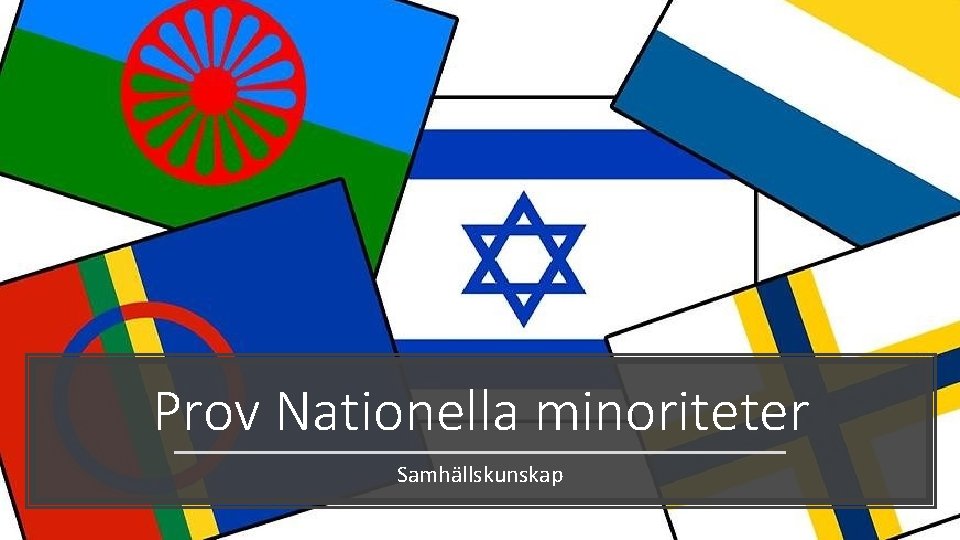 Prov Nationella minoriteter Samhällskunskap 