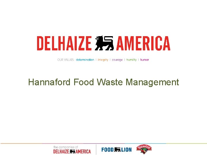 Hannaford Food Waste Management 