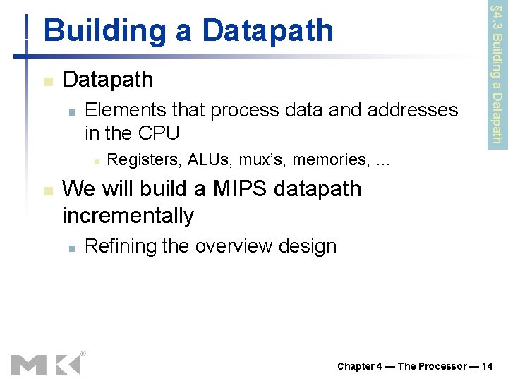 n Datapath n Elements that process data and addresses in the CPU n n