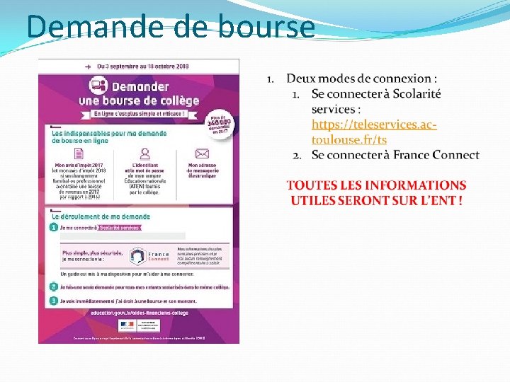 Demande de bourse 