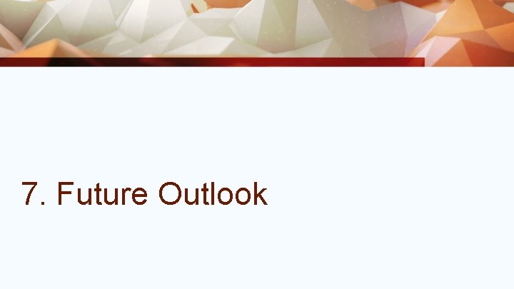 7. Future Outlook 