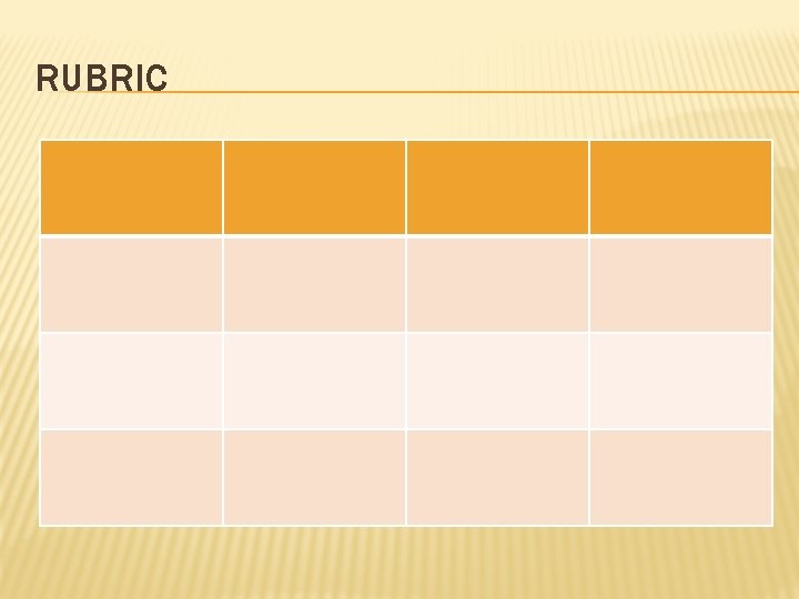 RUBRIC RUBRIC