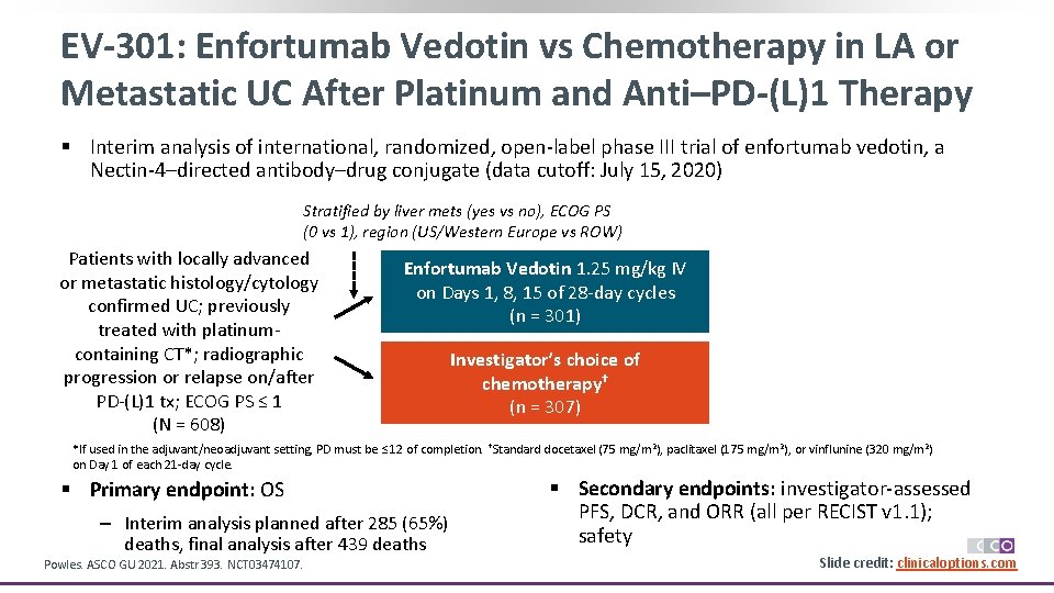 EV-301: Enfortumab Vedotin vs Chemotherapy in LA or Metastatic UC After Platinum and Anti–PD-(L)1