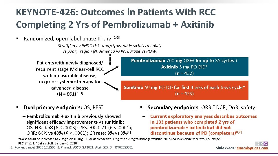 KEYNOTE-426: Outcomes in Patients With RCC Completing 2 Yrs of Pembrolizumab + Axitinib §