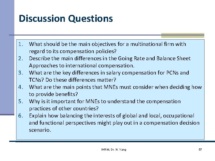 Discussion Questions 1. What should be the main objectives for a multinational firm with Discussion Questions 1. What should be the main objectives for a multinational firm with