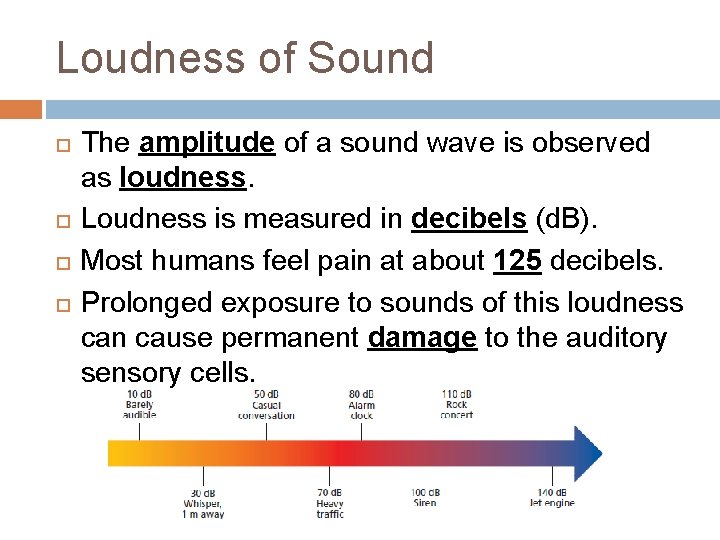 Loudness of Sound The amplitude of a sound wave is observed as loudness. Loudness Loudness of Sound The amplitude of a sound wave is observed as loudness. Loudness