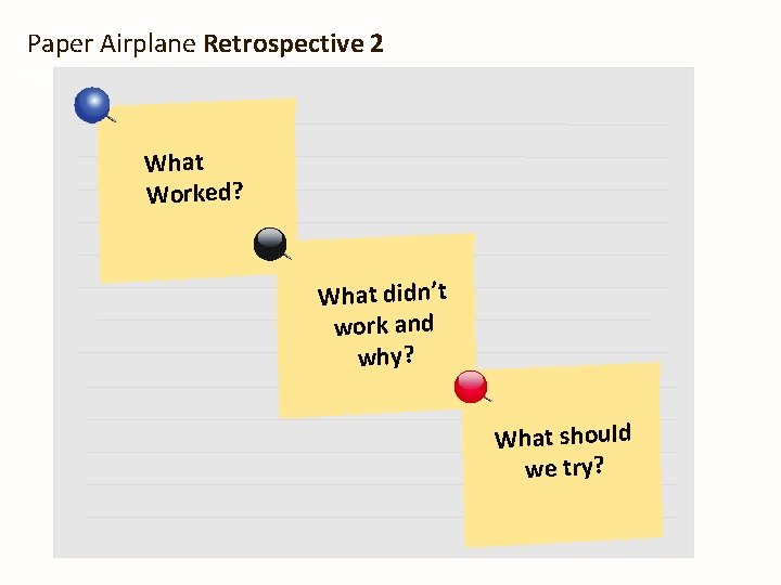 Paper Airplane Retrospective 2 Your own sub headline What Worked? What didn’t work and