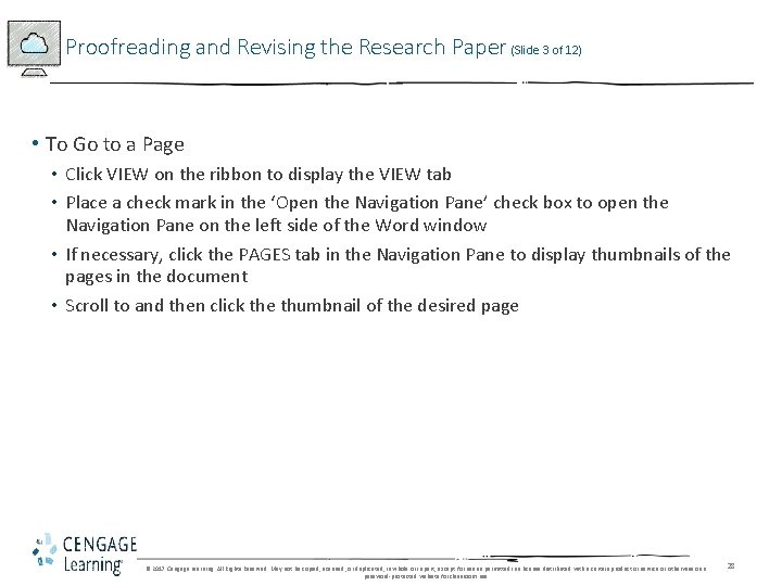 Proofreading and Revising the Research Paper (Slide 3 of 12) • To Go to Proofreading and Revising the Research Paper (Slide 3 of 12) • To Go to