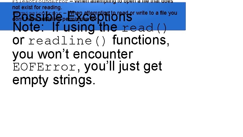 File. Not. Found. Error – When attempting to open a file that does not File. Not. Found. Error – When attempting to open a file that does not