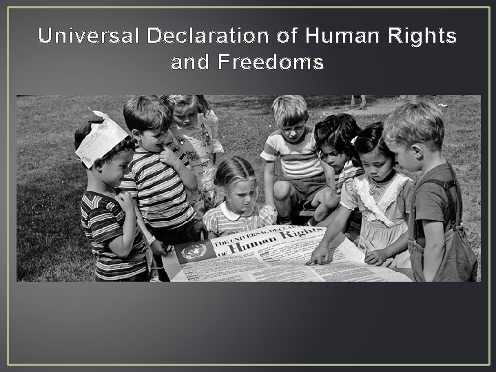 Universal Declaration of Human Rights and Freedoms 