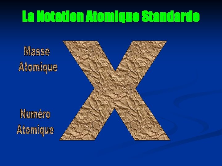 La Notation Atomique Standarde 