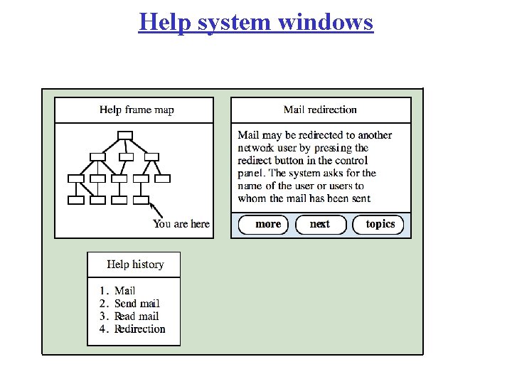 Help system windows 