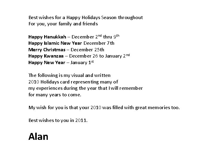 Best wishes for a Happy Holidays Season throughout