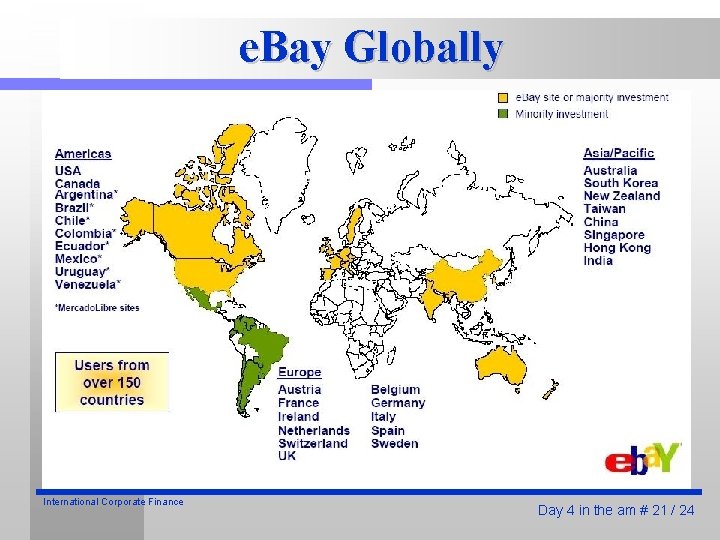 e. Bay Globally International Corporate Finance Day 4 in the am # 21 /