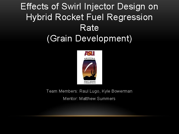 Effects of Swirl Injector Design on Hybrid Rocket