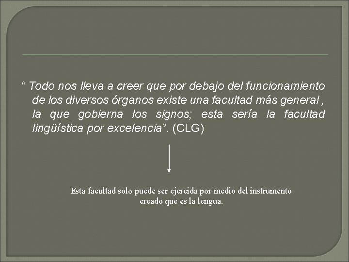 “ Todo nos lleva a creer que por debajo del funcionamiento de los diversos