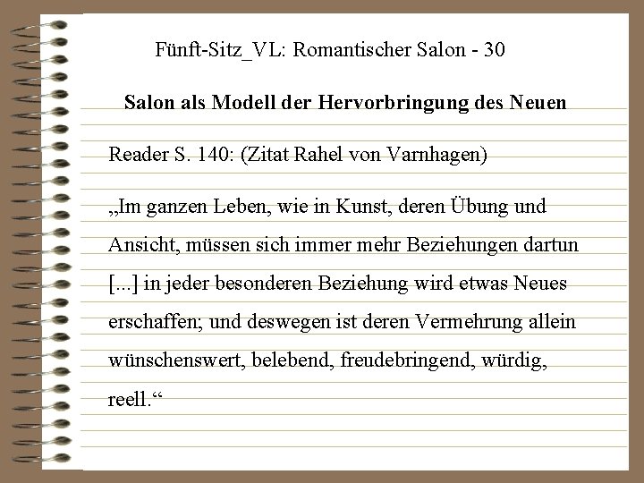 Fünft-Sitz_VL: Romantischer Salon - 30 Salon als Modell der Hervorbringung des Neuen Reader S.