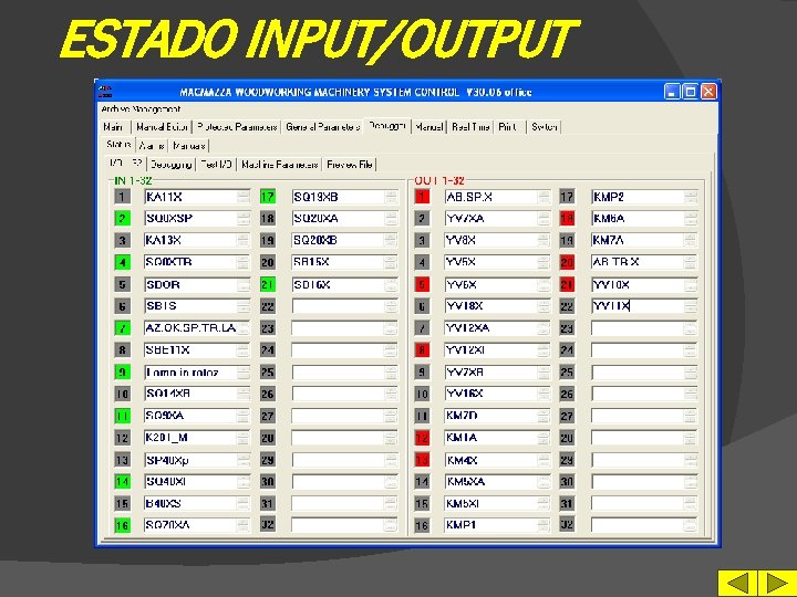 ESTADO INPUT/OUTPUT 