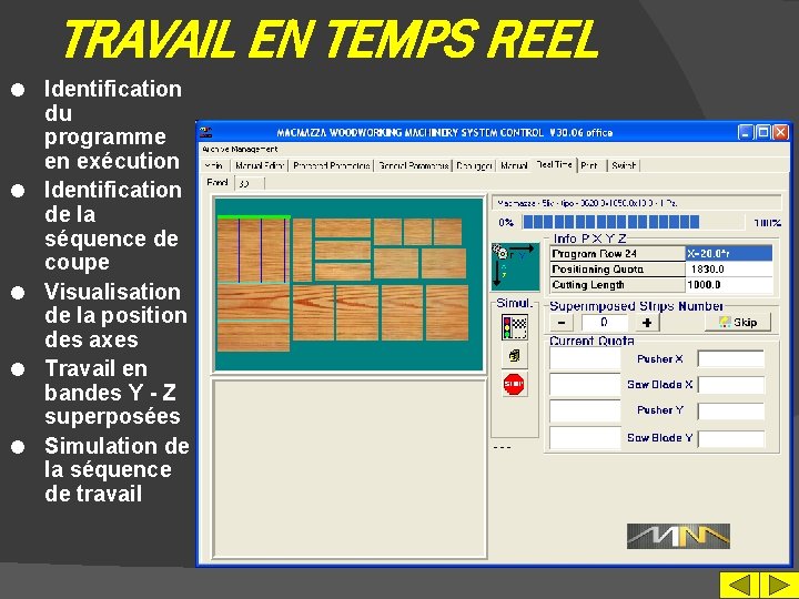 TRAVAIL EN TEMPS REEL l l l Identification du programme en exécution Identification de