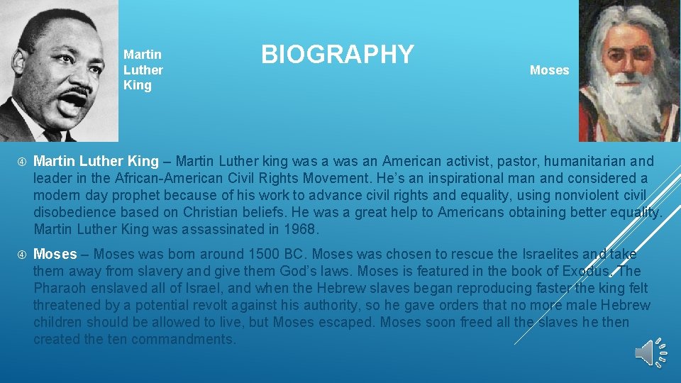 Martin Luther King BIOGRAPHY Moses Martin Luther King – Martin Luther king was an