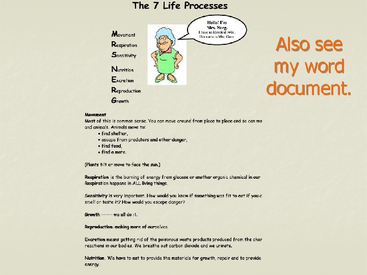 Also see my word document. 