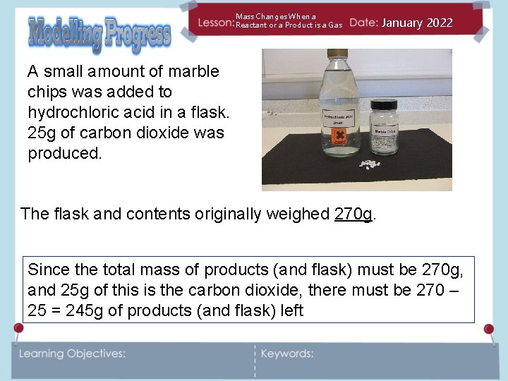 Mass Changes When a Reactant or a Product is a Gas January 2022 A