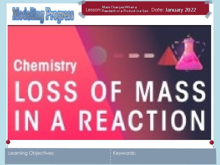 Mass Changes When a Reactant or a Product is a Gas January 2022 