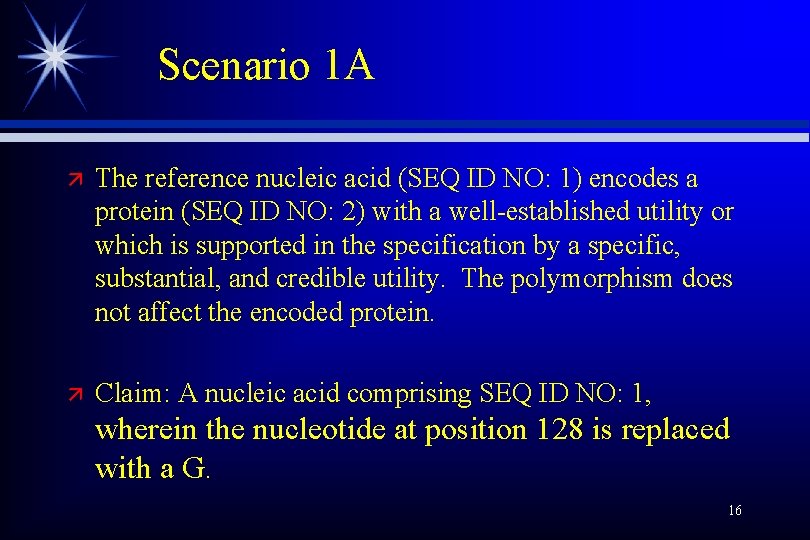 Scenario 1 A ä The reference nucleic acid (SEQ ID NO: 1) encodes a