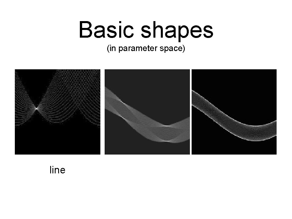 Basic shapes (in parameter space) line Basic shapes (in parameter space) line