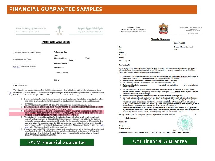FINANCIAL GUARANTEE SAMPLES SACM Financial Guarantee UAE Financial Guarantee FINANCIAL GUARANTEE SAMPLES SACM Financial Guarantee UAE Financial Guarantee