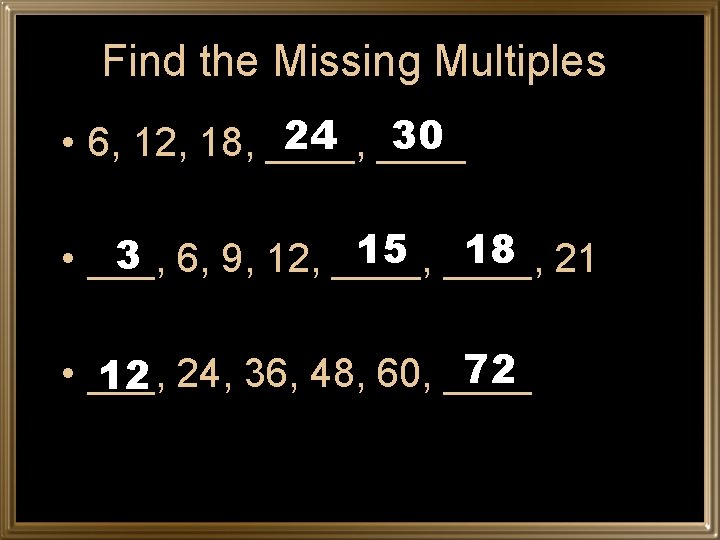 Multiples and Factors Lesson 2 2 Multiples A