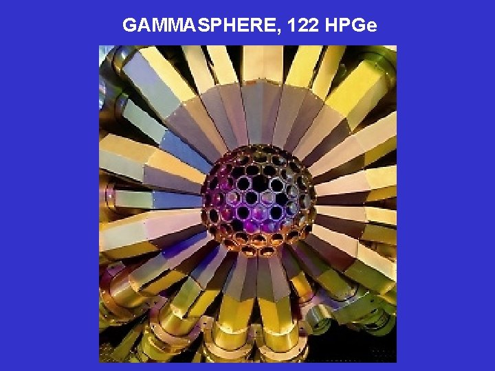 GAMMASPHERE, 122 HPGe GAMMASPHERE, 122 HPGe