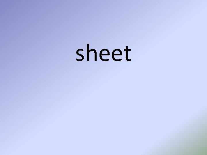 sheet 
