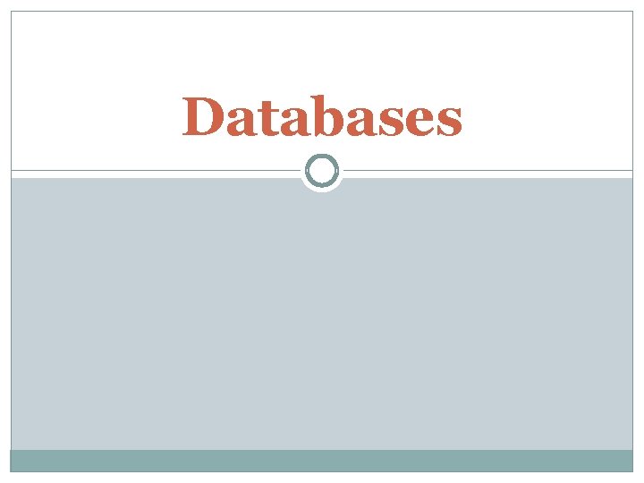 Databases 