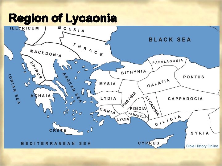 Region of Lycaonia 