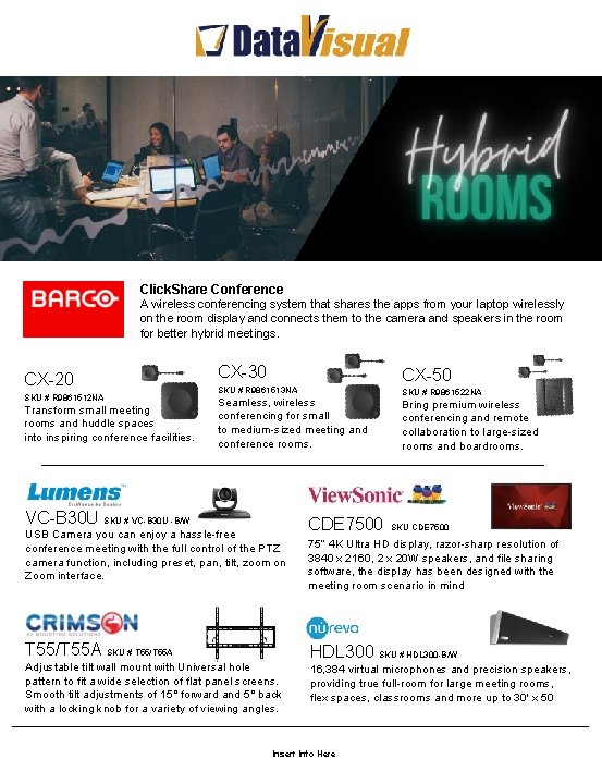 Click. Share Conference A wireless conferencing system that shares the apps from your laptop