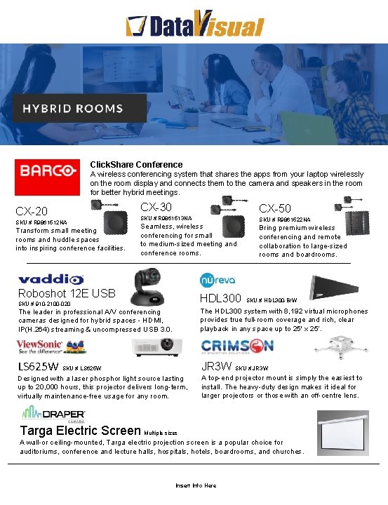 Click. Share Conference A wireless conferencing system that shares the apps from your laptop