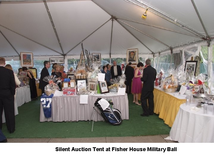Silent Auction Tent at Fisher House Military Ball 
