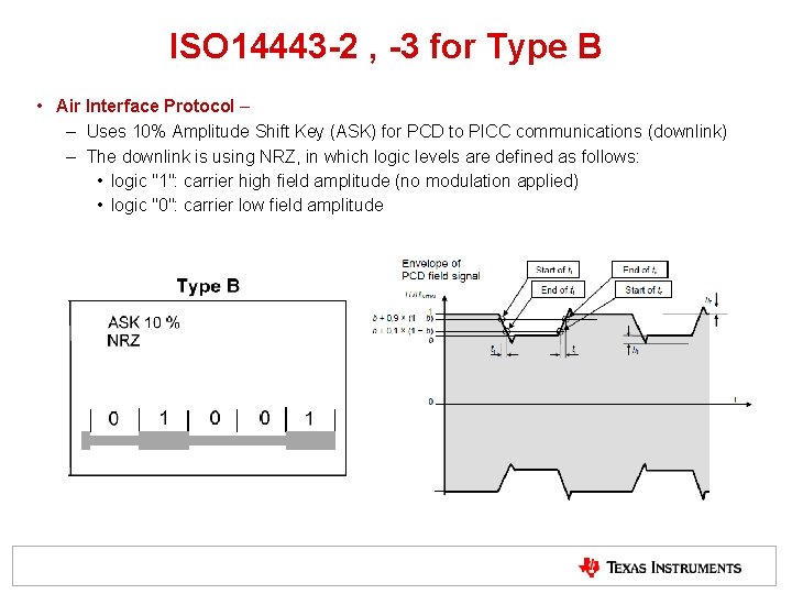 ISO 14443 -2 , -3 for Type B • Air Interface Protocol – – ISO 14443 -2 , -3 for Type B • Air Interface Protocol – –