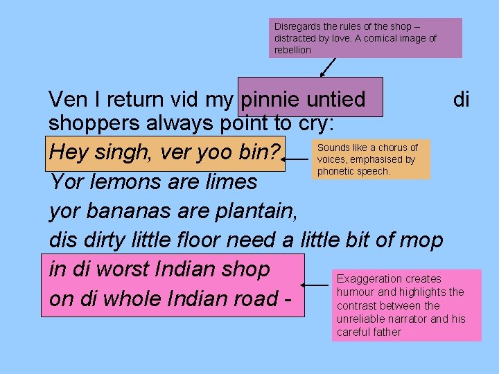 Disregards the rules of the shop – distracted by love. A comical image of