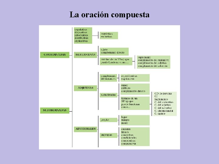 La oración compuesta 